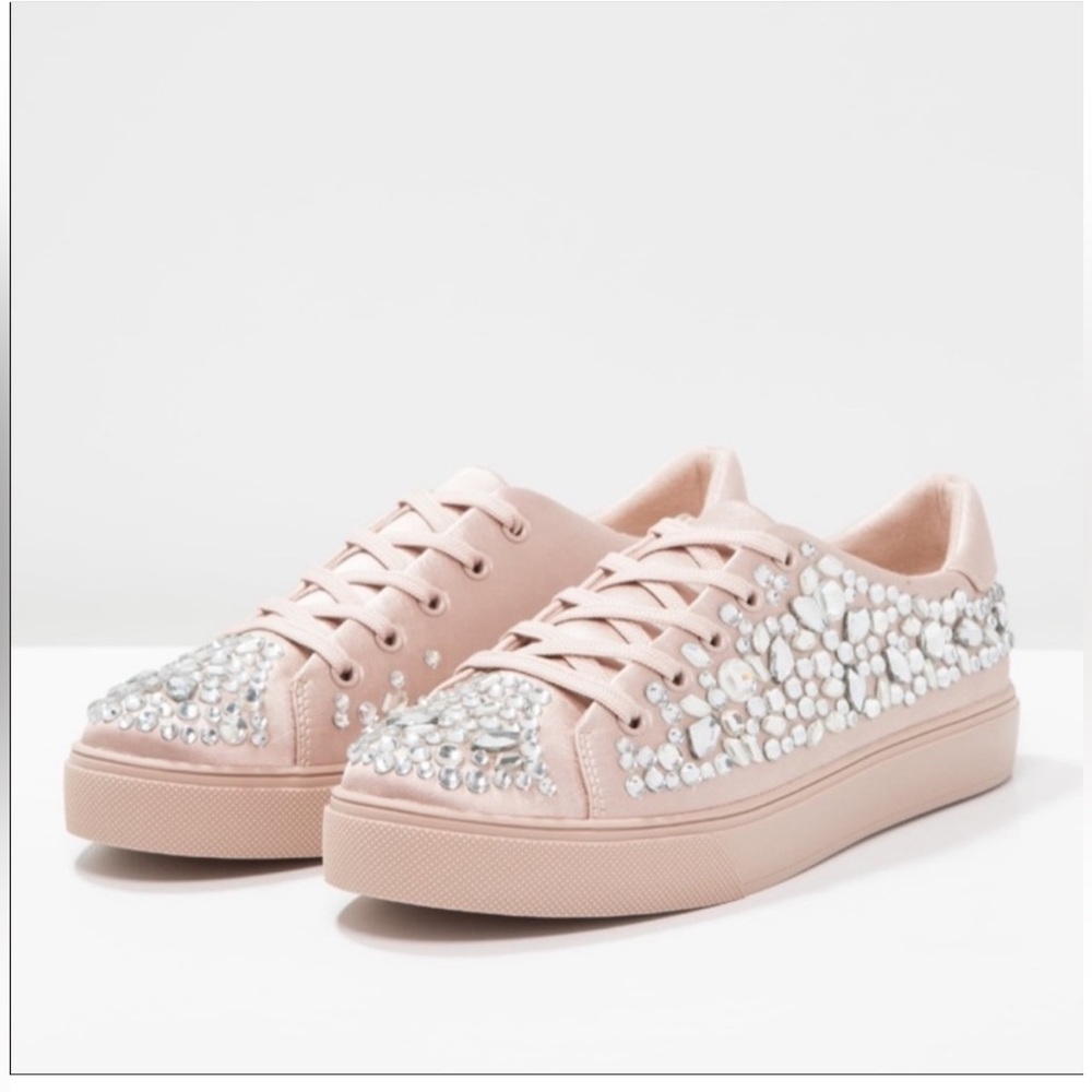 aldo embellished rhinestone sneakers